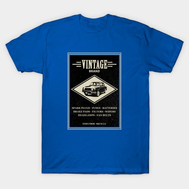 Vintage Brand Auto Parts T-Shirt by GloopTrekker